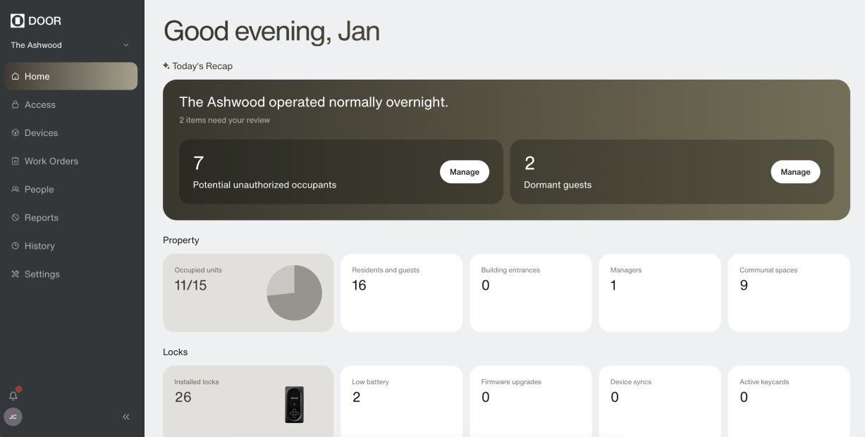 Prototype — Home dashboard