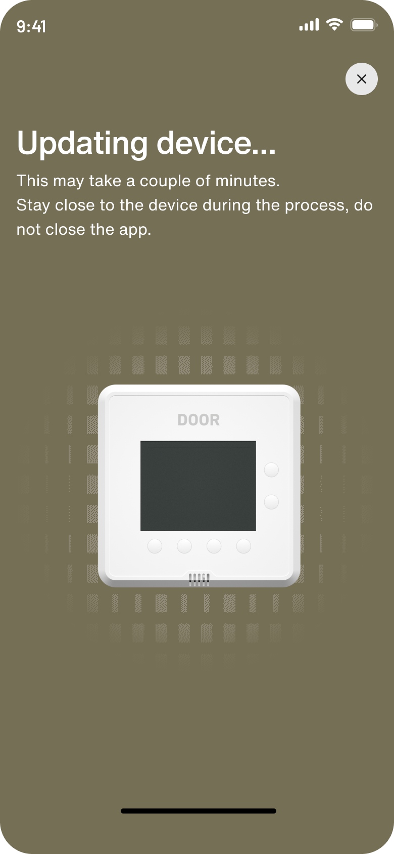New firmware update screen