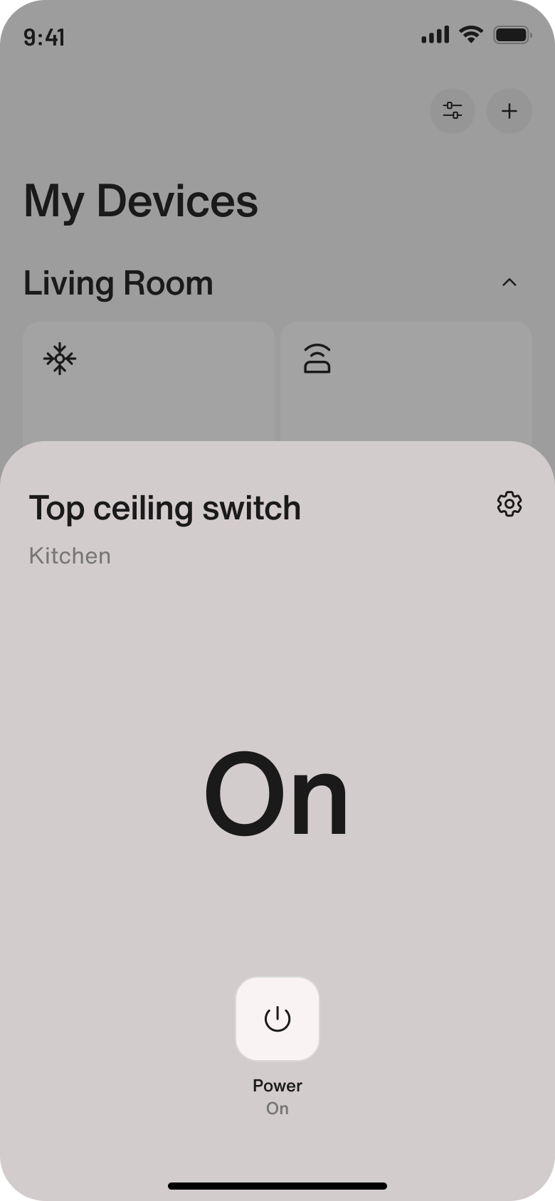 New switch quick access sheet