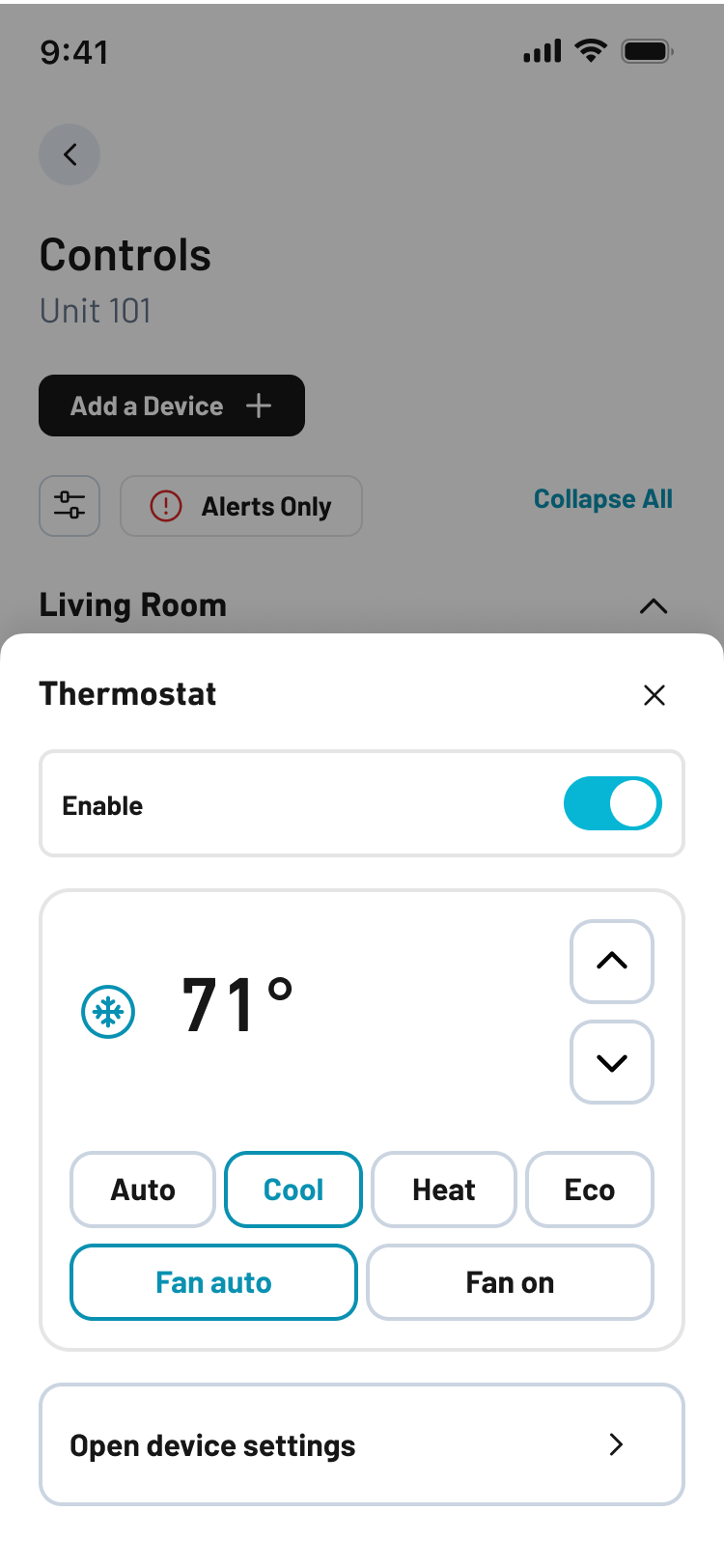 Old thermostat quick access sheet