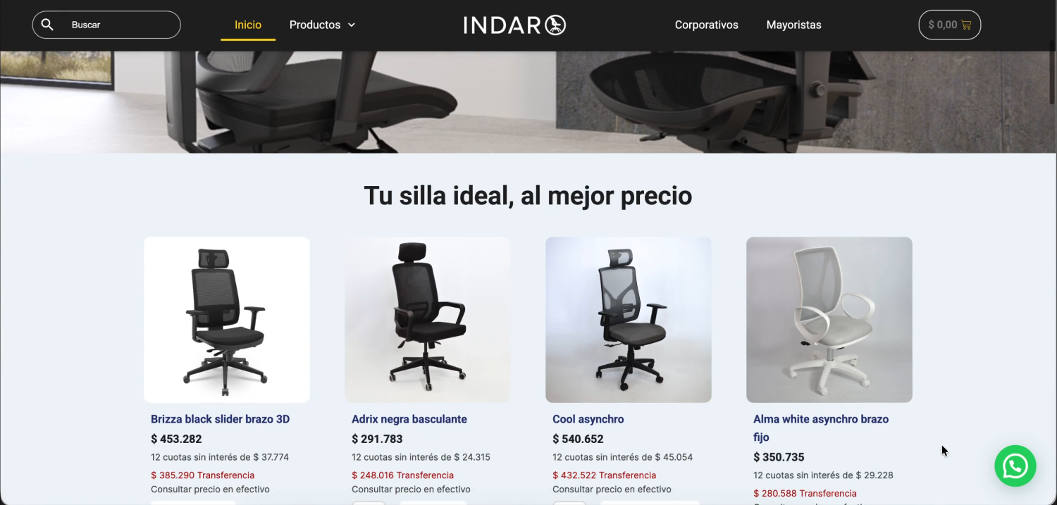 Tu silla ideal section