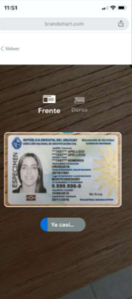 Dorso — captured document, ready to validate