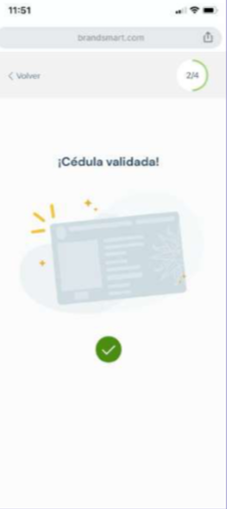 ¡Cédula validada!