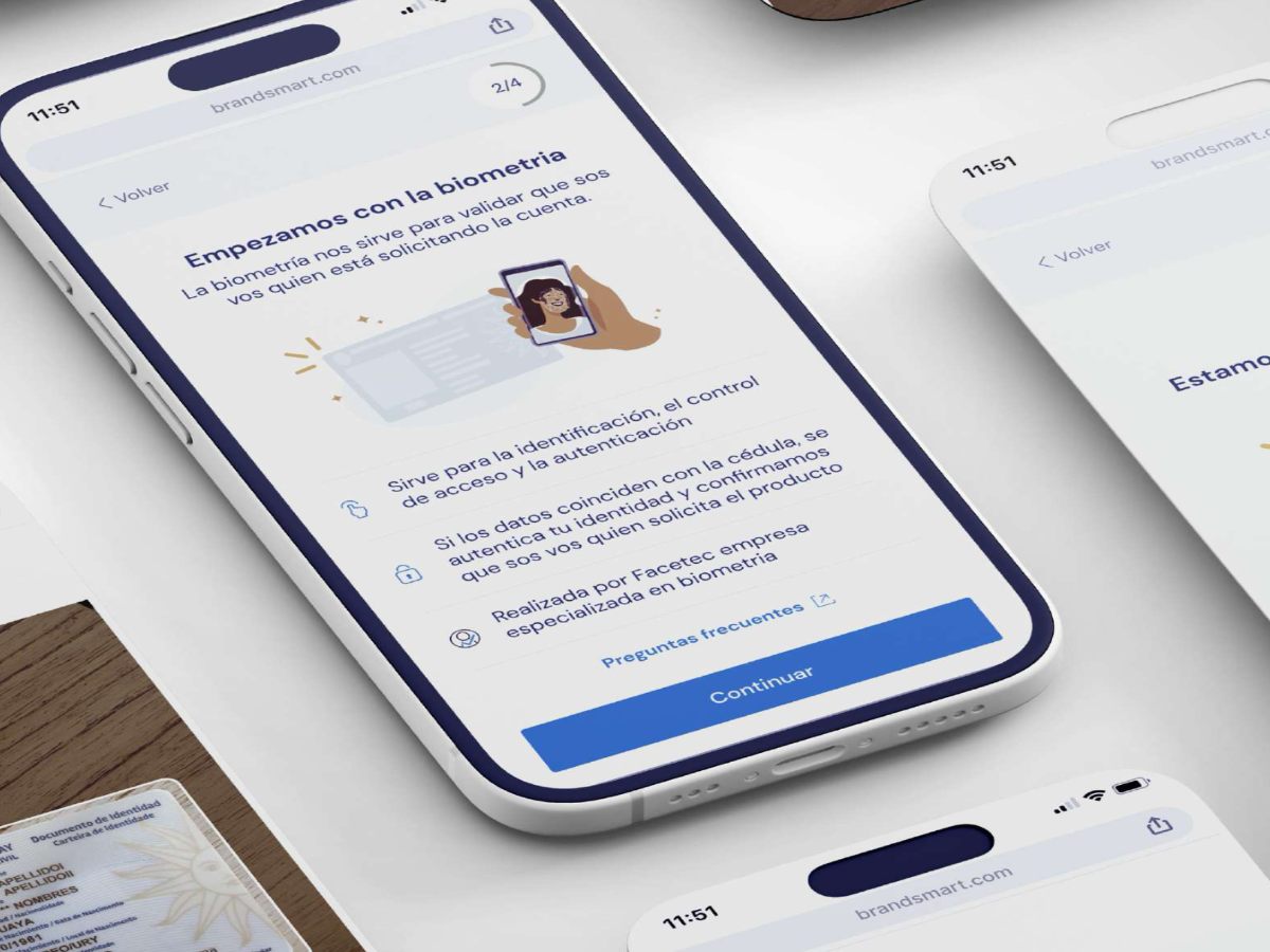 Biometric onboarding screens