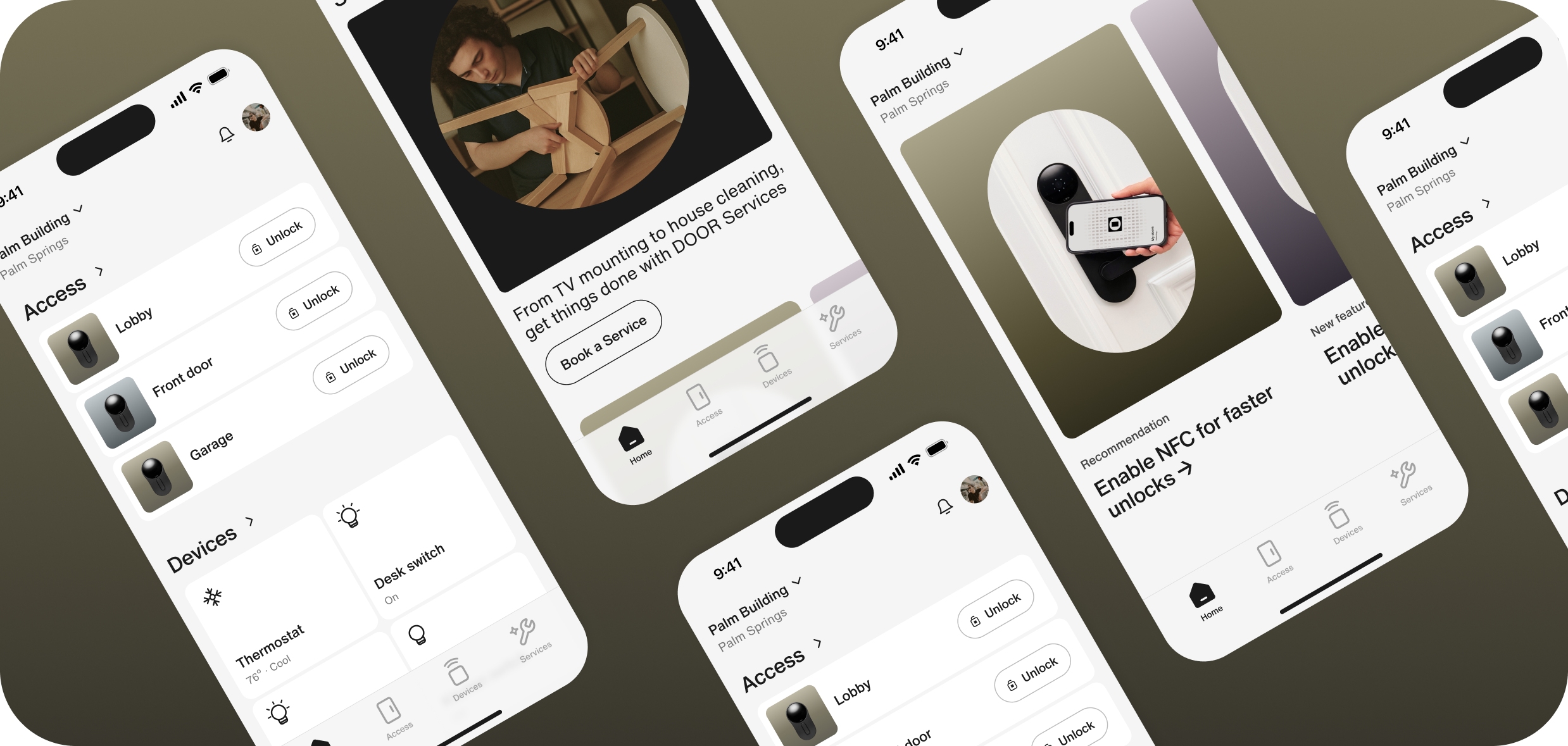 App — redesigned screens