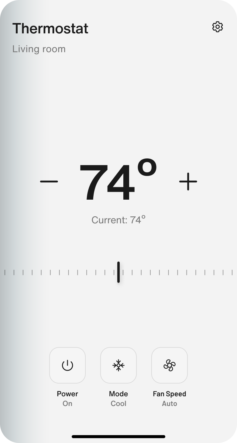 App — thermostat control